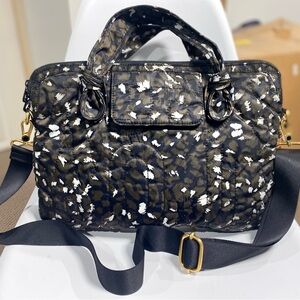 NWOT Marc By Marc Jacobs Black and Brown Patterned Shoulder Bag computer bag